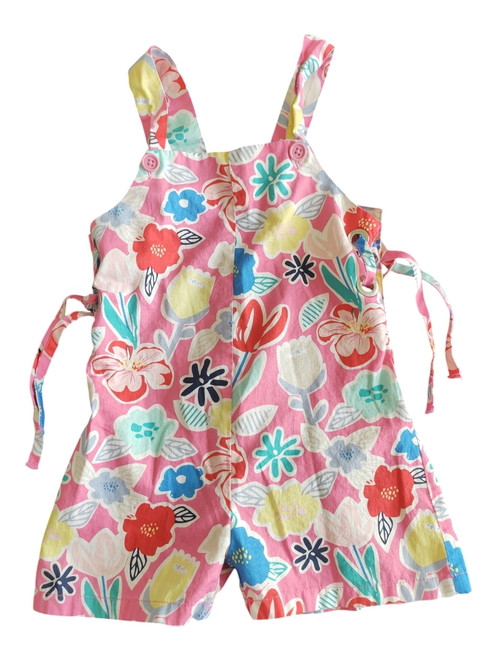 Pre Loved kids 2-3 Years Pink Floral Toddler Romper Sunsuit